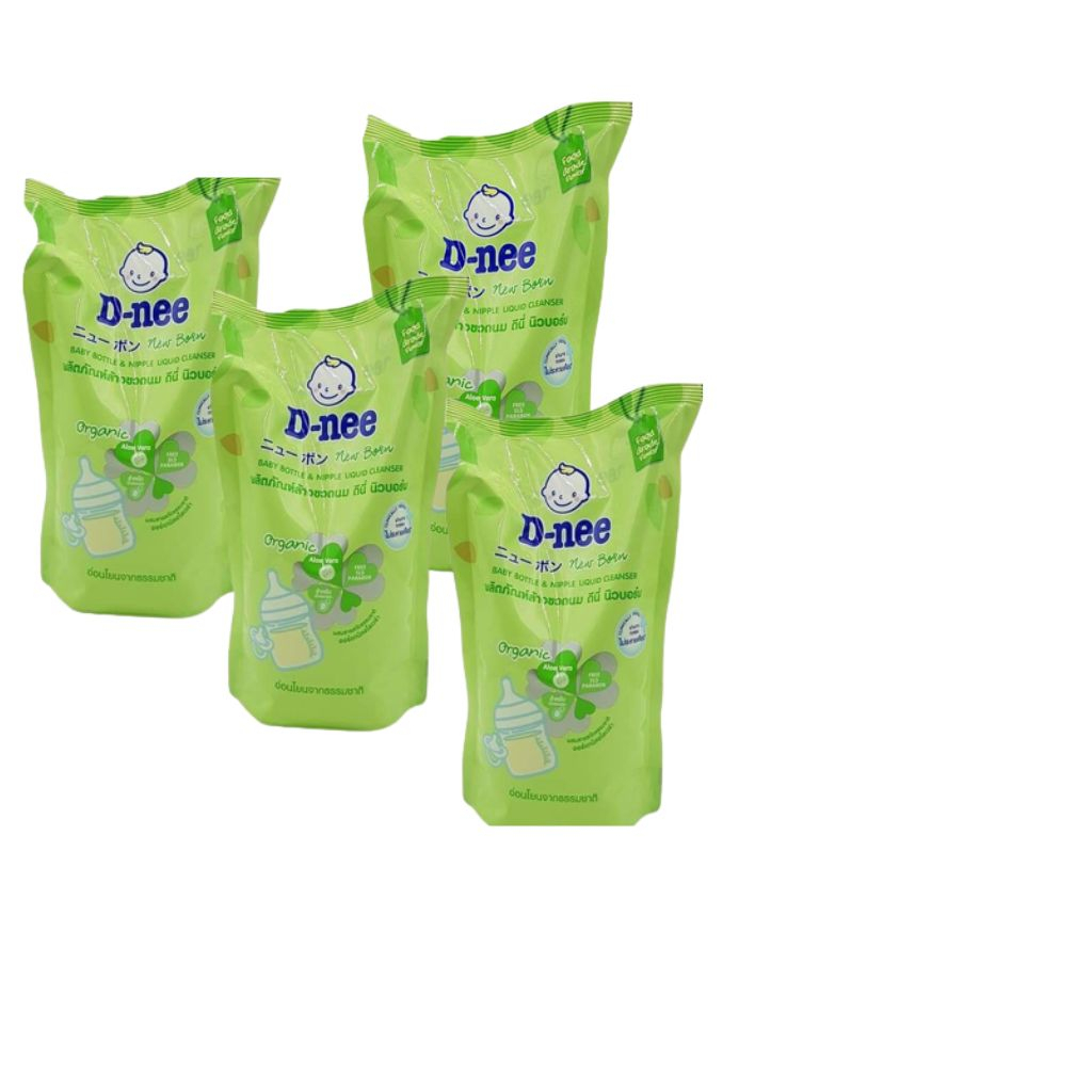 ComBo  4 Túi Nước xúc bình sữa Dnee, rửa bình sữa Dnee dạng túi  400ml