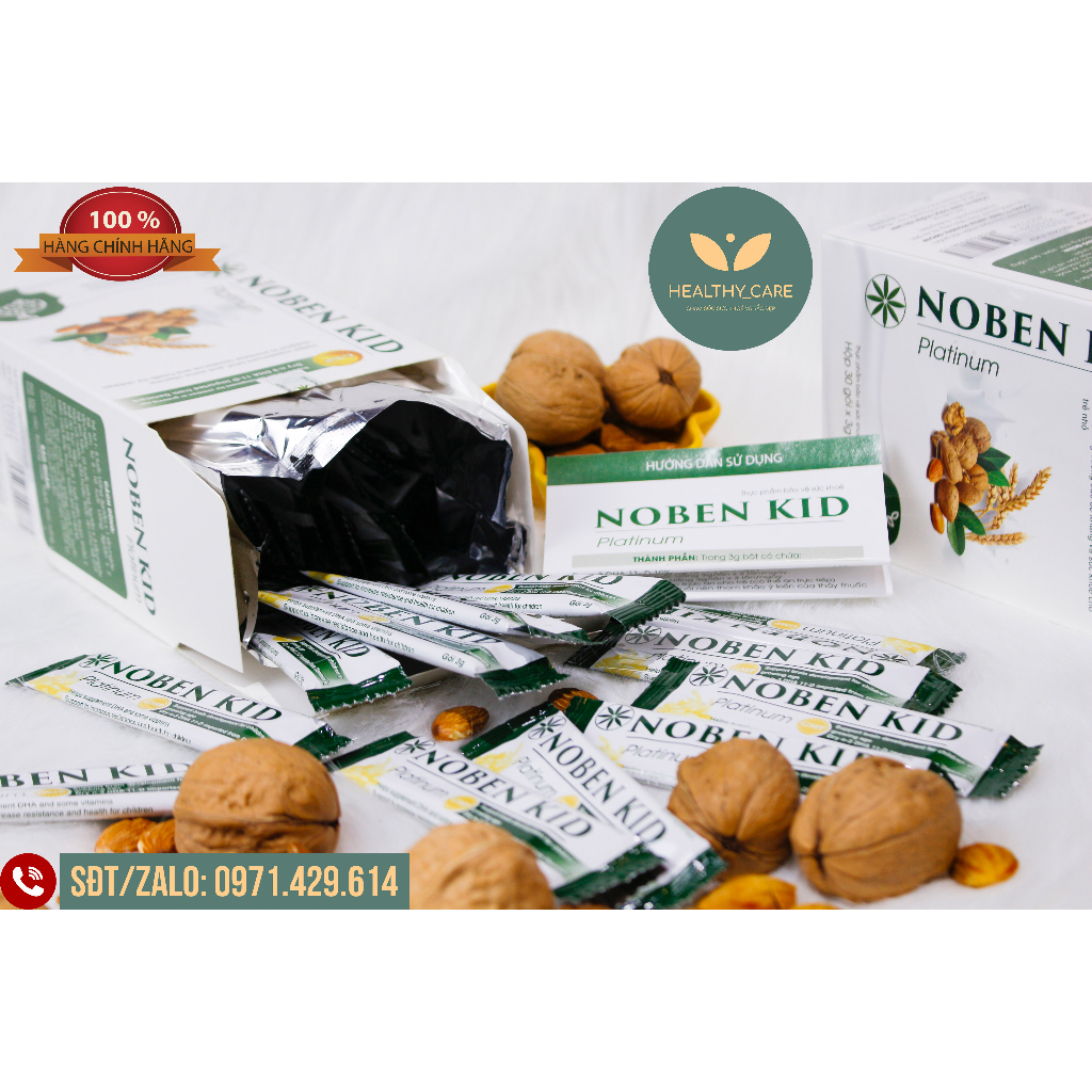 NOBEN KID Cốm Trí Não Chính Hãng - Giúp Bé Thông Minh, Tăng Khả Năng Ghi Nhớ, Phát Triển Trí Não