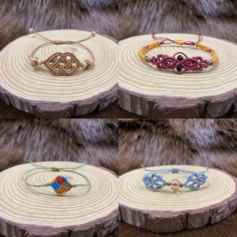Album Vòng tay handmade thắt macrame kiểu mảnh, đơn giản, freesize. Simple macrame bracelet by Meolahandmade