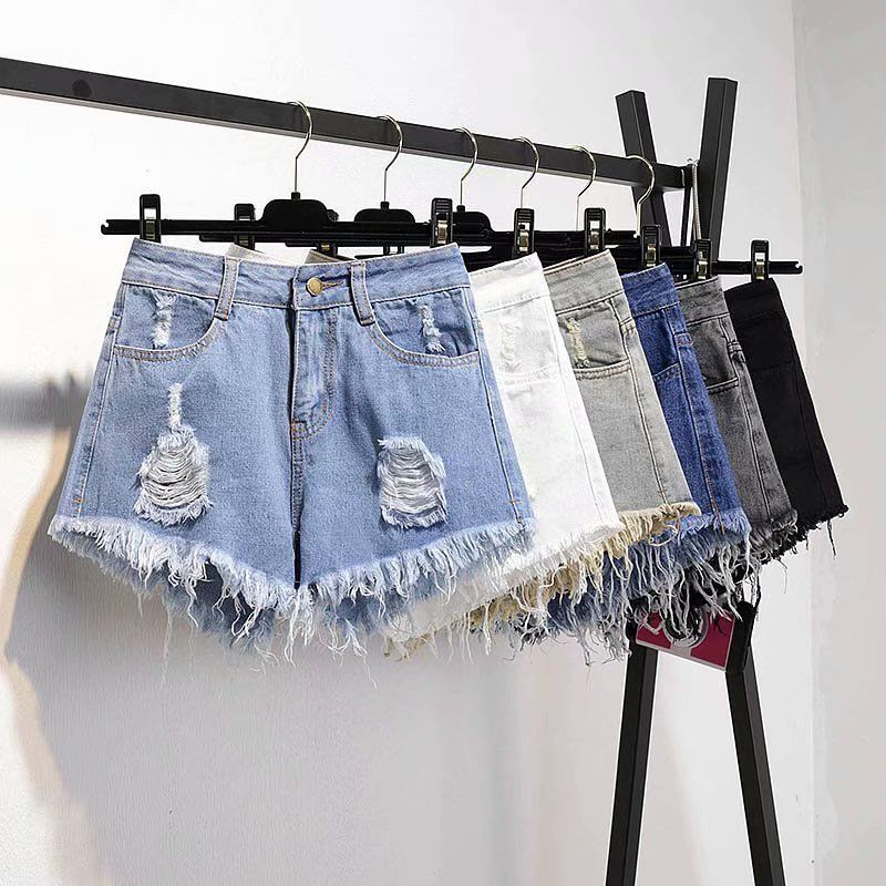 Quần Sooc Nữ Rách Gấu Chất Jean Denim Cao Cấp, Short Ngắn Cạp Cao Hack Dáng Và Gợi Cảm