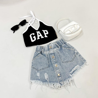 ÁO CROPTOP ĐEN HỞ LƯNG GAP