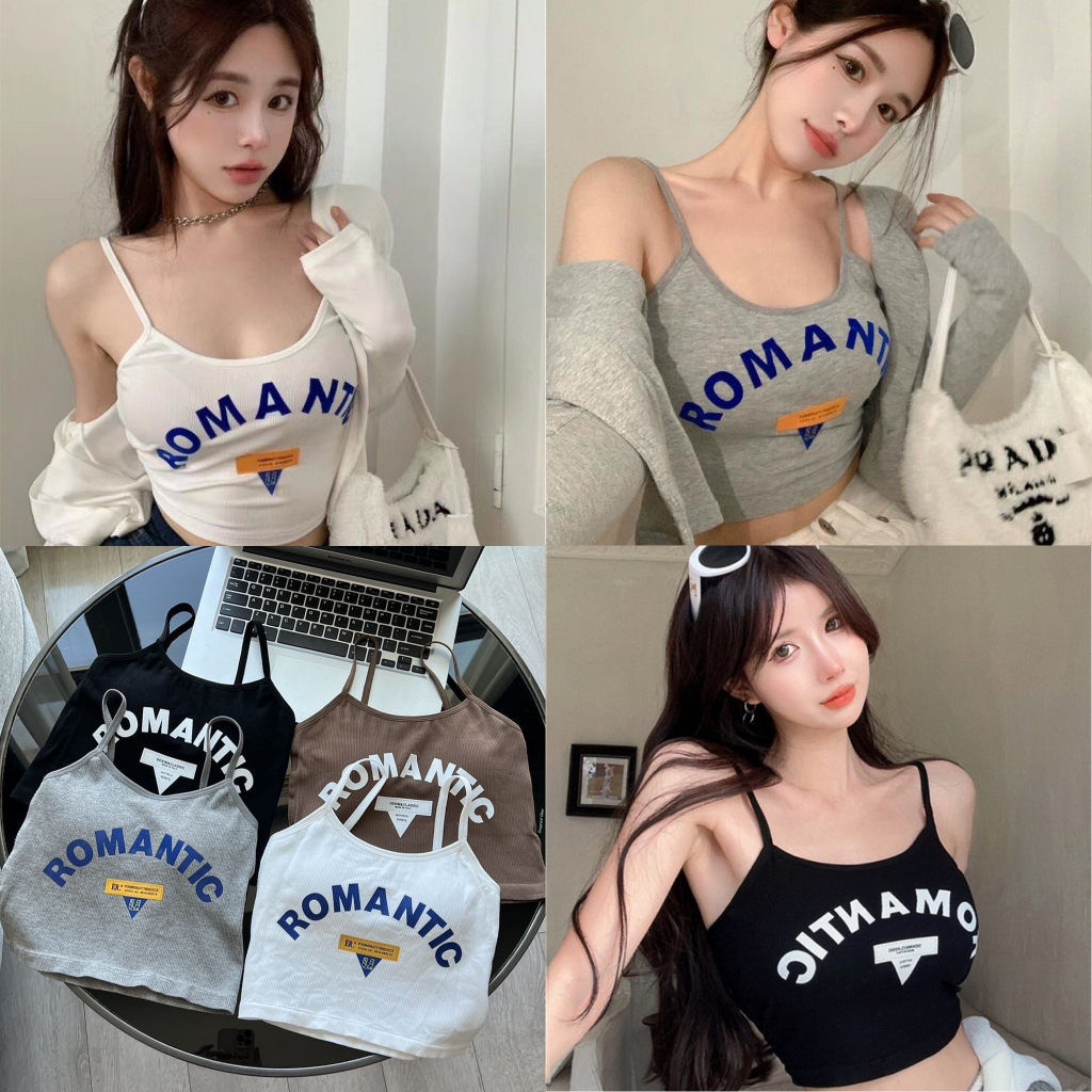 Áo Bra Nữ Hai Dây Dáng Lửng In Chữ, Họa Tiết Có Mút Ngực Siêu Hot 3422 Hot