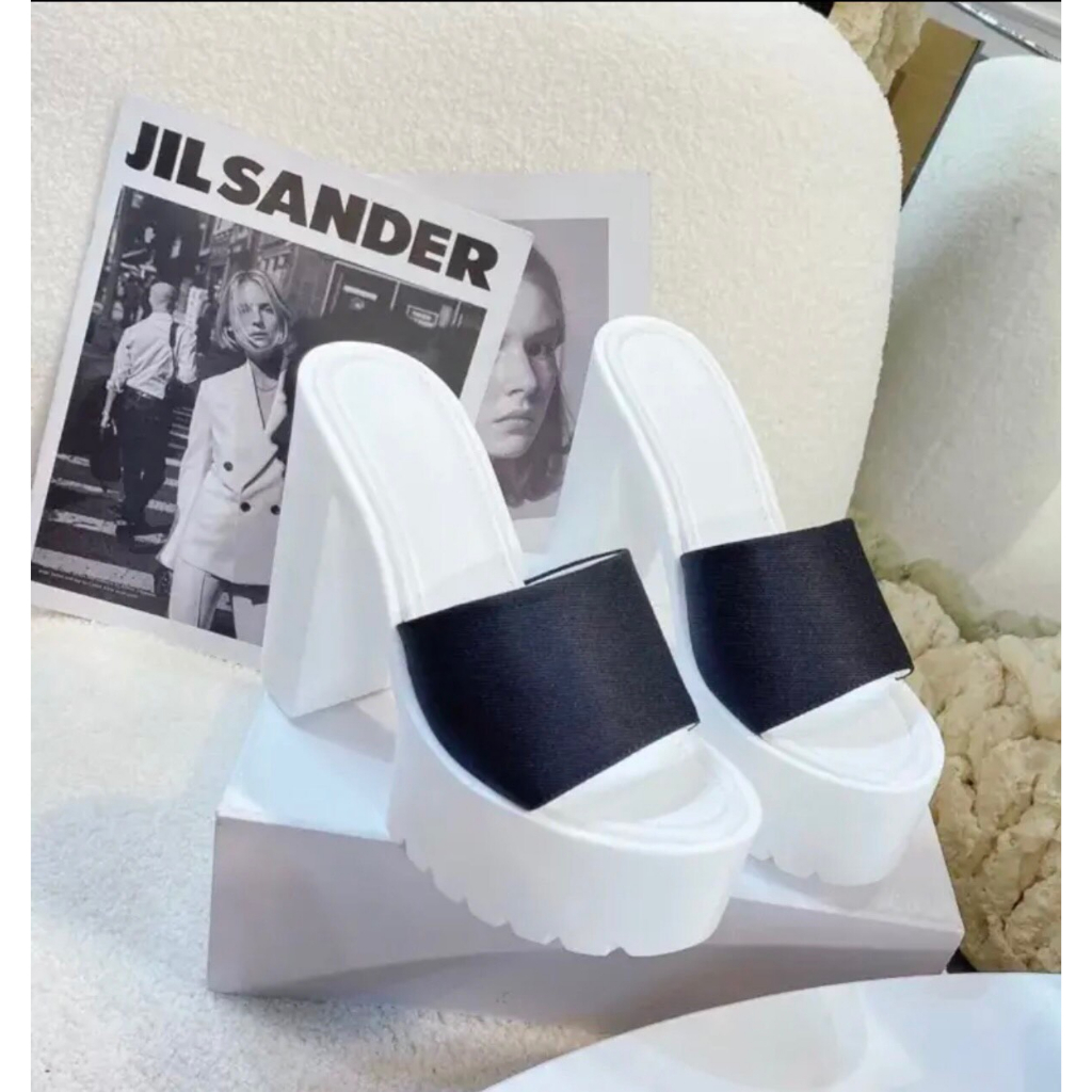 Dép cao gót 10cm quai vải