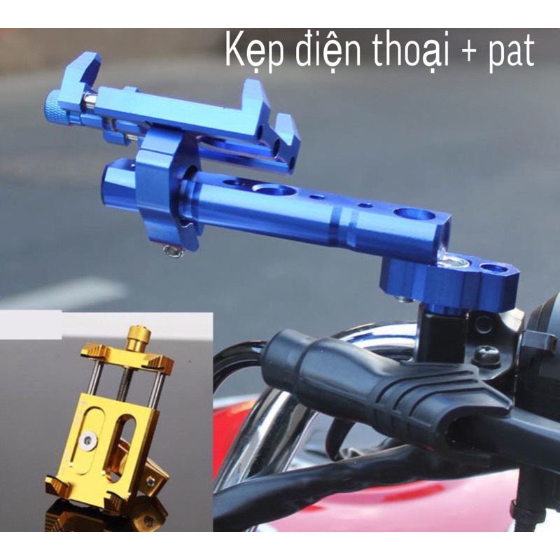 kẹp điện thoại kèm giá đỡ đa năng độ xe điện