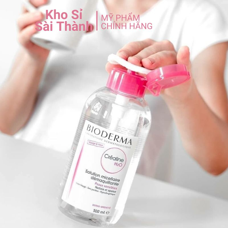 Nước Tẩy Trang Bí O Der Ma Crealine H2O 500ml, Dung Dịch Làm Sạch Và Tẩy Trang Quốc Dân Cho Da Hỗn Hợp Và Da Dầu Kho Sỉ