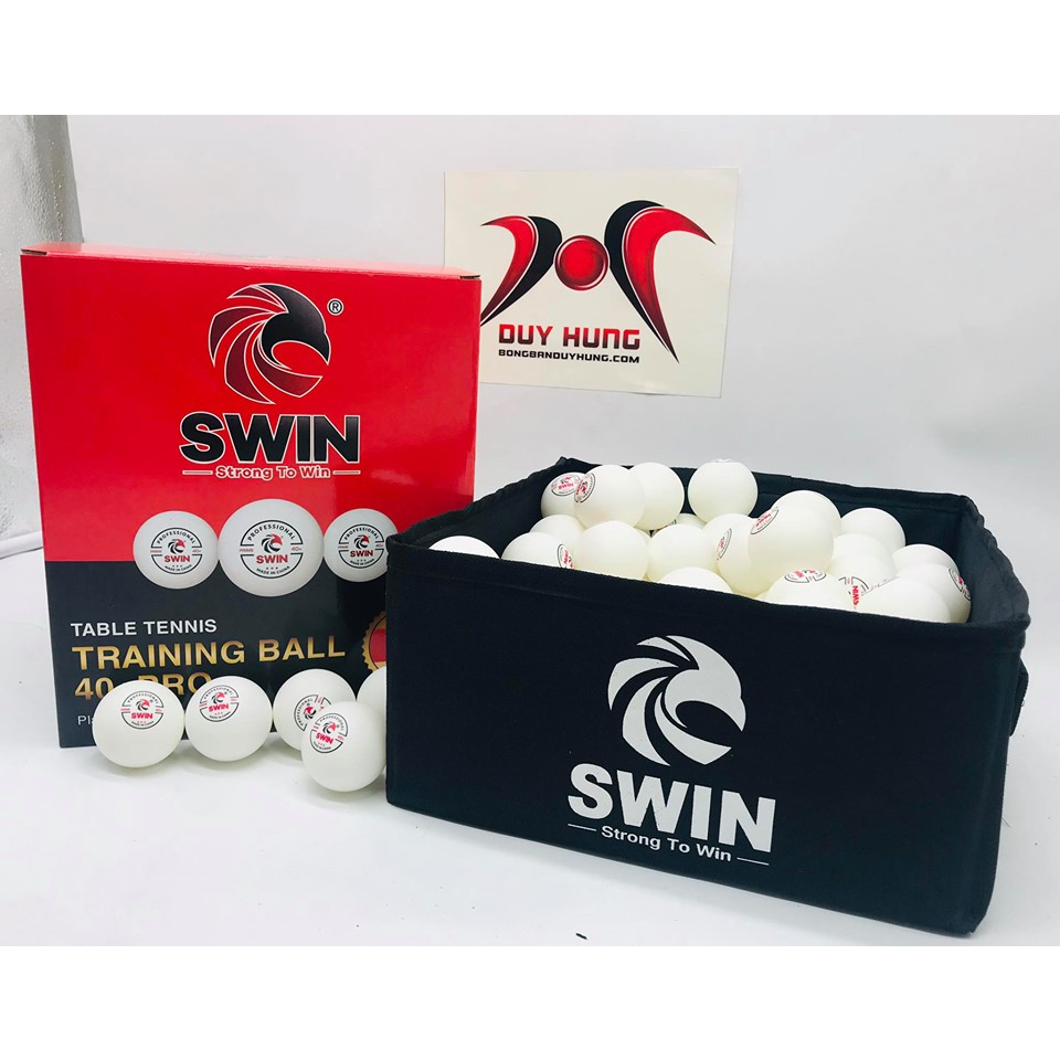 [100 quả, 20 quả] bóng tập Swin kèm khay đựng bóng vải