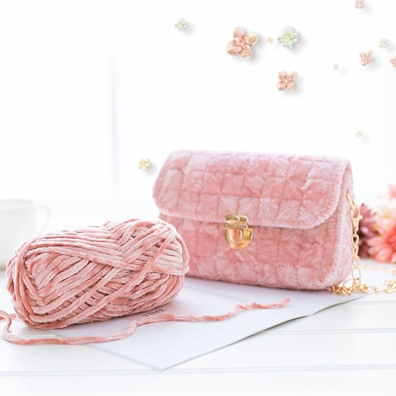 🧶Len nhung Chenille mềm mại cuộn 100g🧶🧶