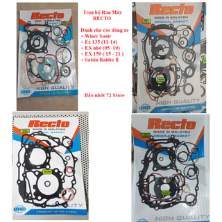 Trọn bộ ron máy ex 135,150 , winer , sonic, satria fi ron thép recto - malaysia
