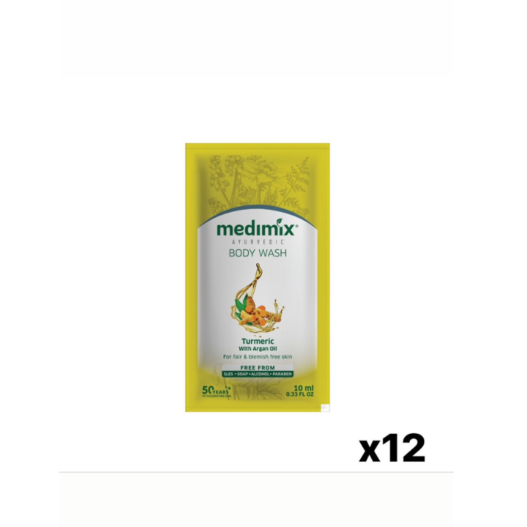 Set 12 sữa tắm Medimix Nghệ & dầu Argan 10ml/gói