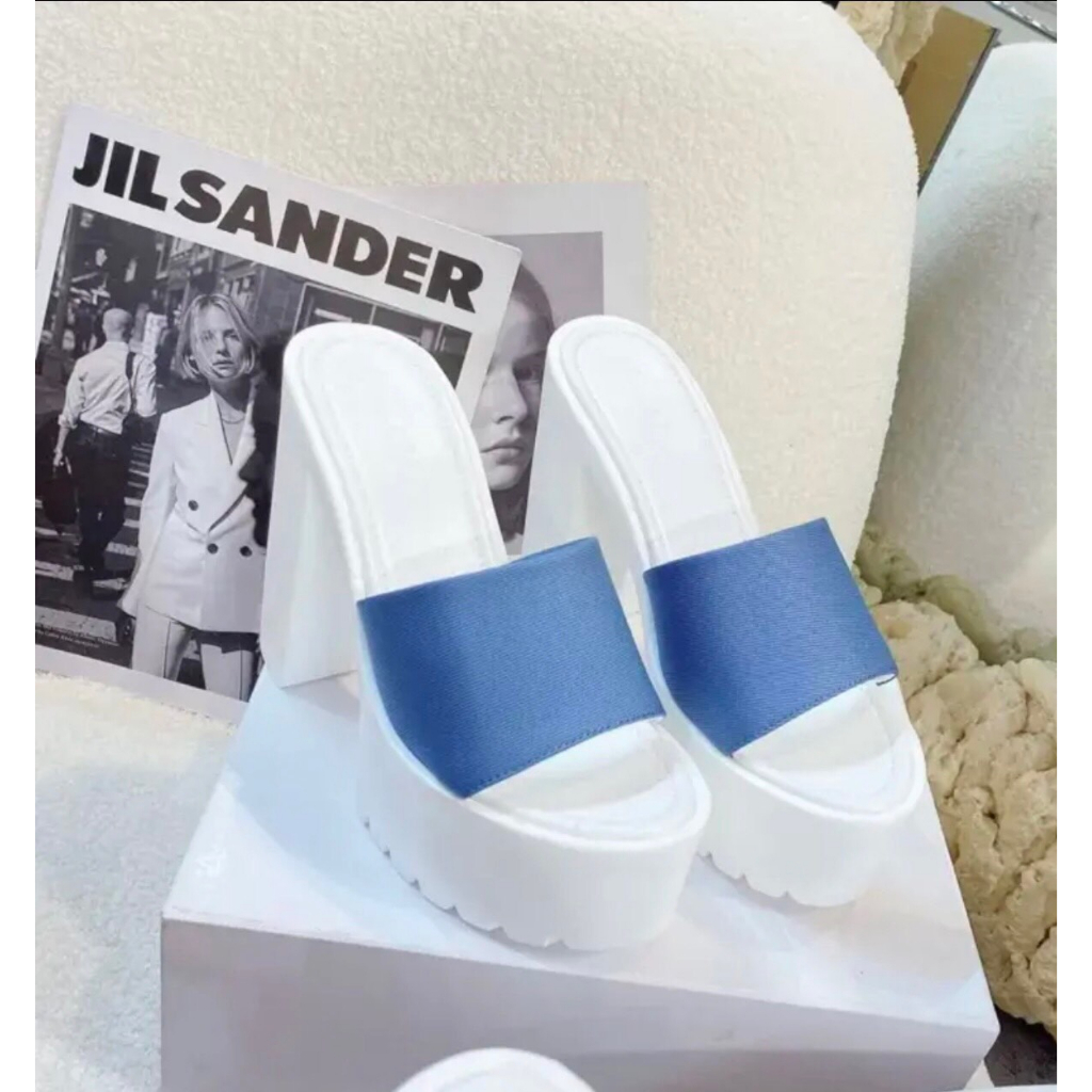 Dép cao gót 10cm quai vải