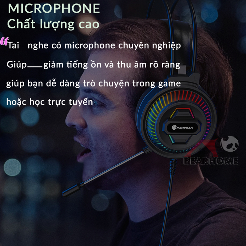 Tai nghe chụp tai có dây tai nghe gaming mèo có micro học online chơi game thoải mãi đệm tai  thoáng mát Headphone Cute