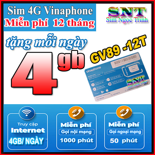 Sim 4G Vina VD149 Miễn Phí Data  6GB/  1 Ngày Và Gọi 12 Tháng Không Cần Nạp Tiền