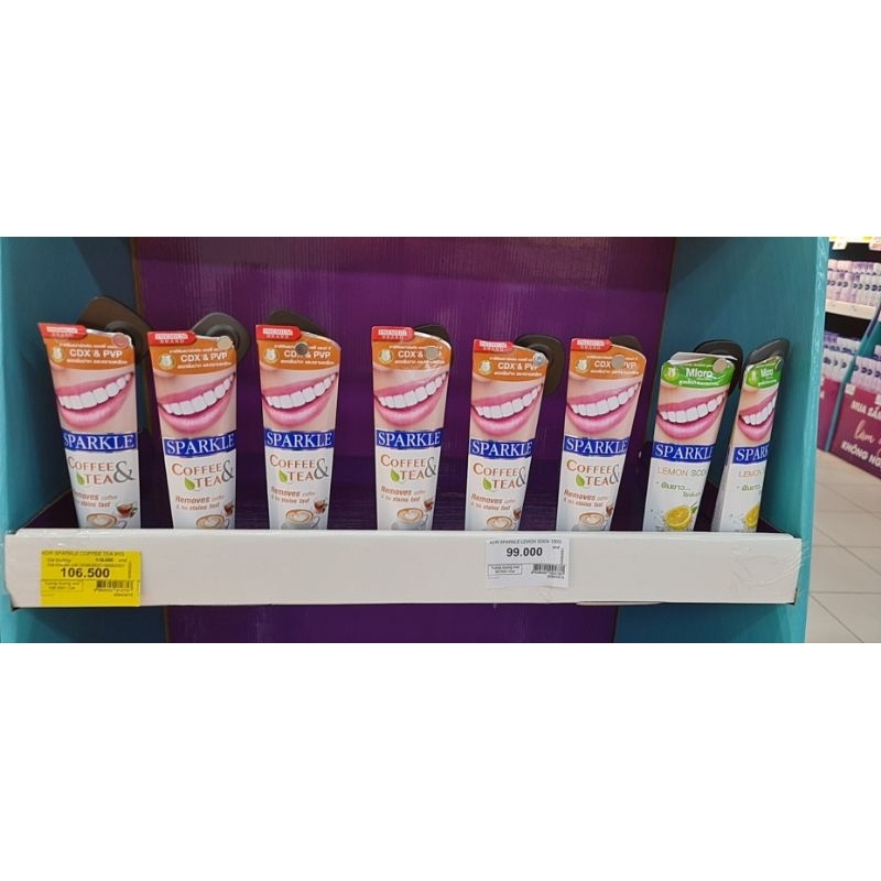 Kem Đánh răng cao cấp Sparkle Thái Lan Siêu Trắng Răng, Chống ê buốt 100g