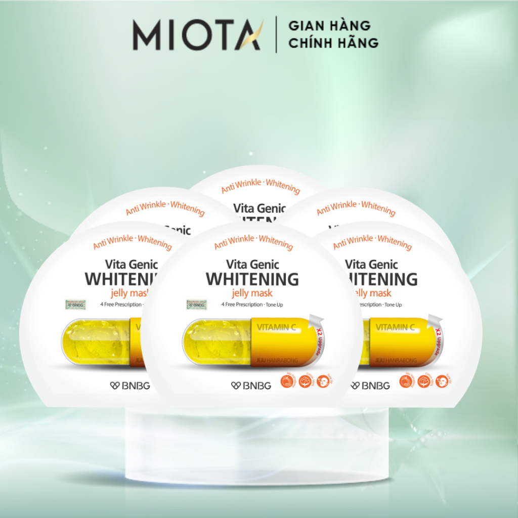 Combo 6 Mặt Nạ Giấy BNBG Vita Genic Whitening Jelly Mask Chăm Sóc Da Toàn Diện 30ml