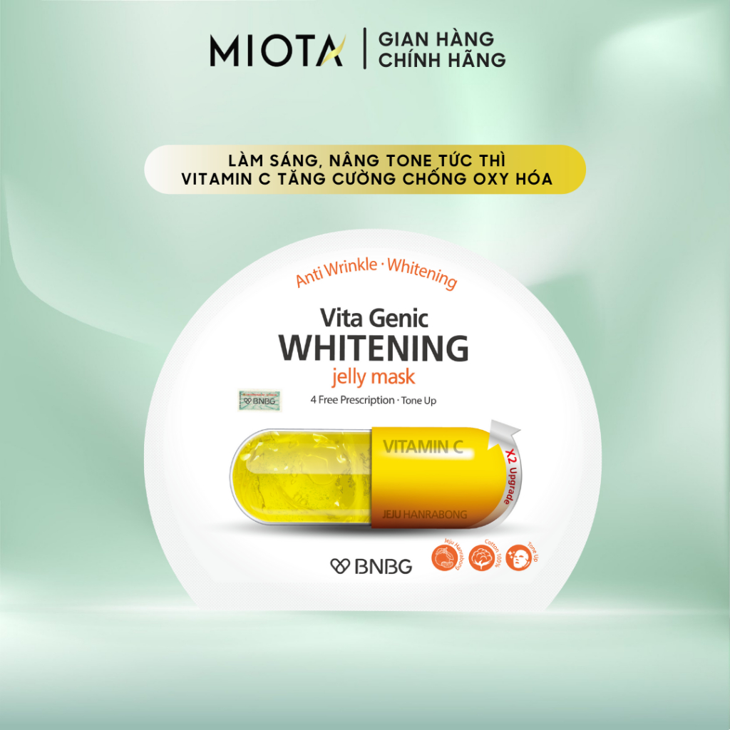 Combo 6 Mặt Nạ Giấy BNBG Vita Genic Whitening Jelly Mask Chăm Sóc Da Toàn Diện 30ml