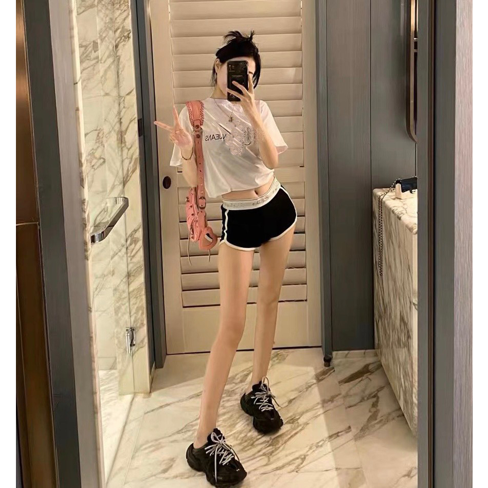 Quần short đùi cotton lưng cao co dãn C2-13 | BigBuy360 - bigbuy360.vn