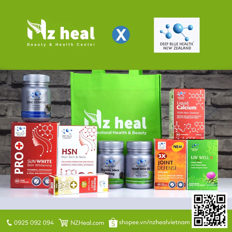 [Hỏa tốc] Bổ Sung NEM® Bổ Xương Khớp Deep Blue Health 3x Joint Defense with NEM 60v