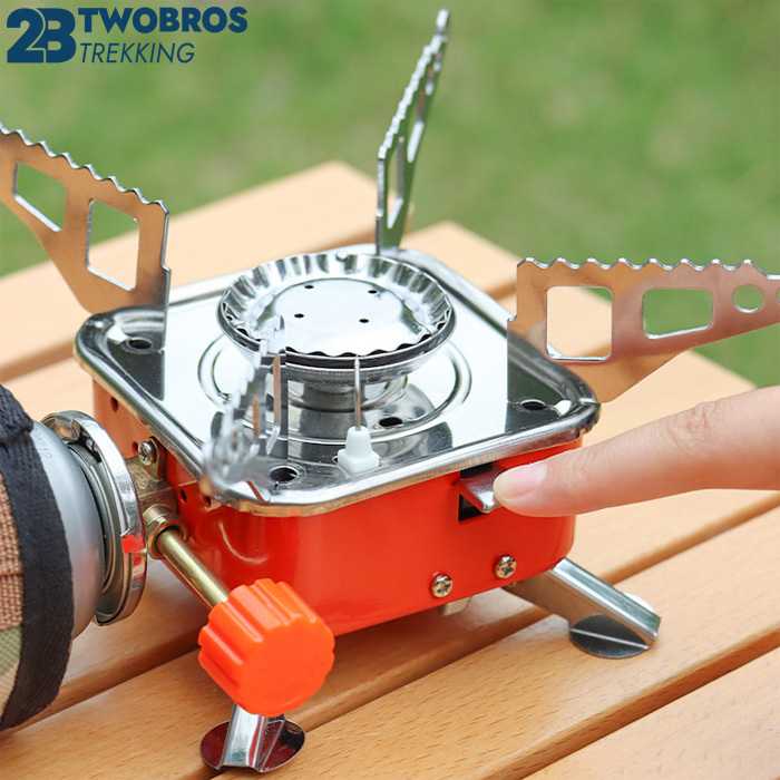 Bếp Ga Mini gấp gọn mang đi du lịch, cắm trại dã ngoại Bếp nướng quân đội gấp gọn ngoài trời tiện lợi | BigBuy360 - bigbuy360.vn