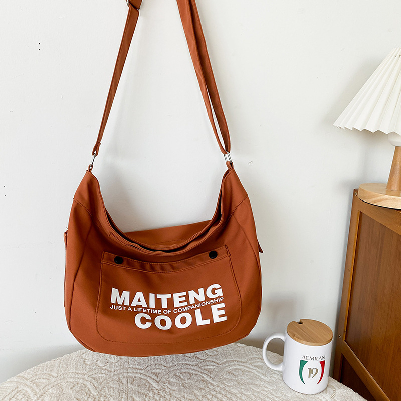 Túi Đeo Chéo Canvas In hoạ tiết  Thời Trang Cho Nam và Nữ Phong Cách Hàn Quốc