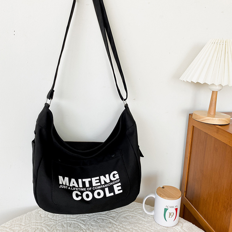 Túi Đeo Chéo Canvas In hoạ tiết  Thời Trang Cho Nam và Nữ Phong Cách Hàn Quốc