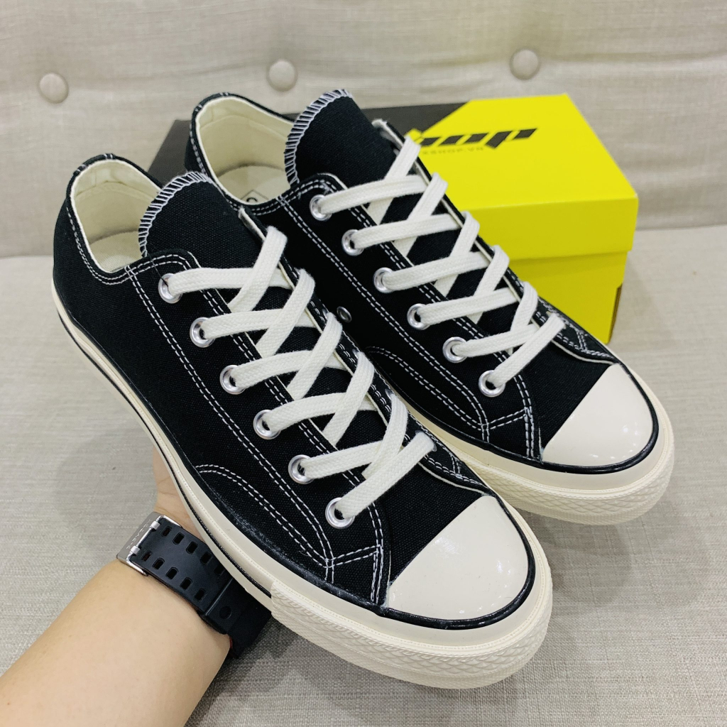 Giày Conversee ChuckTaylor 70s Cổ Thấp Màu Đen-Trắng,Giày Thể Thao Nam Nữ Đen Trắng, Màu Kem Bản Chuẩn Full PK | BigBuy360 - bigbuy360.vn