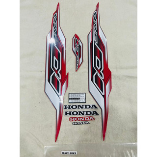 Bộ tem decal dán xe máy Honda Wave a Wave alpha Wave anpha đời 2023 màu đỏ zin thái siêu đẹp