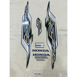Bộ tem decal dán xe máy Honda Wave a Wave alpha Wave anpha đời 2023 màu đen zin thái siêu đẹp