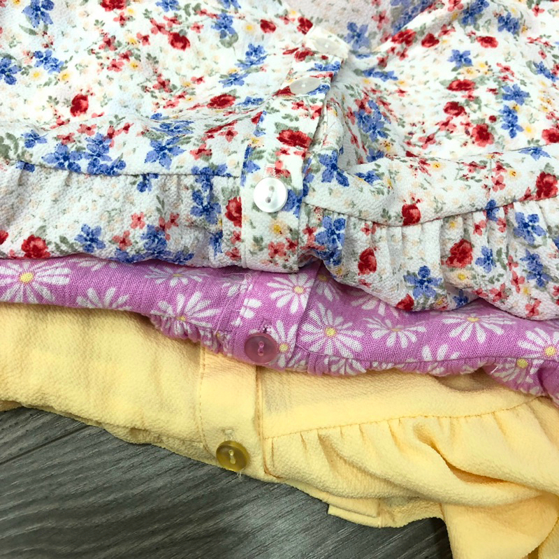 Áo kiểu hoa nhí nữ MADELINE BABYDOLL ROSÉ TOP A575