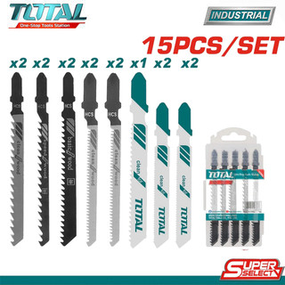 Bộ 15 lưỡi cưa lọng nhôm, gỗ và kim loại total tac1501