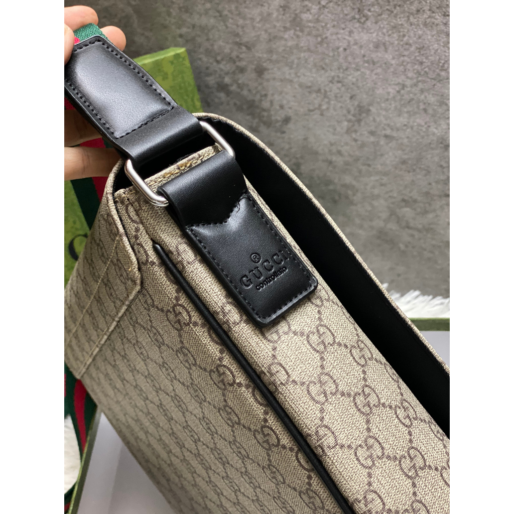 Túi đeo chéo nam unisex gucci messenger bản da thật fullbox
