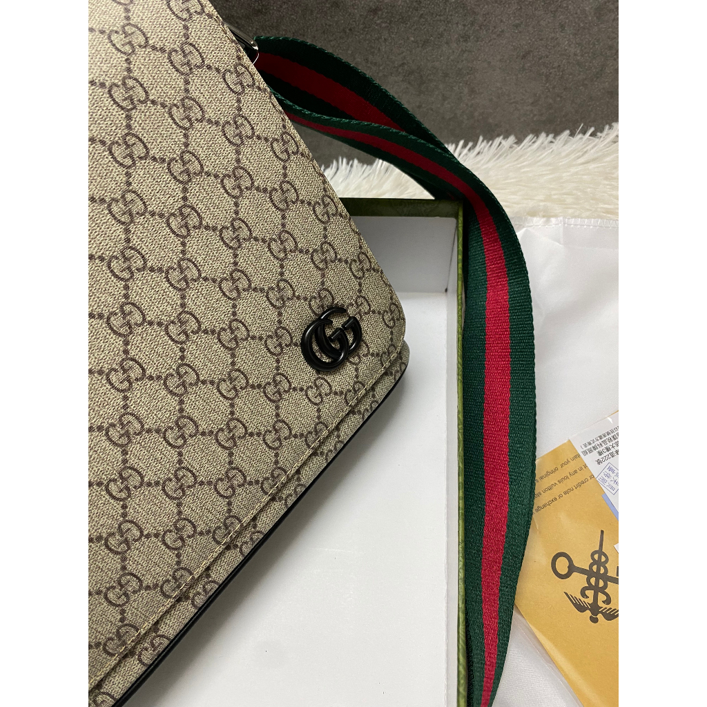 Túi đeo chéo nam unisex gucci messenger bản da thật fullbox