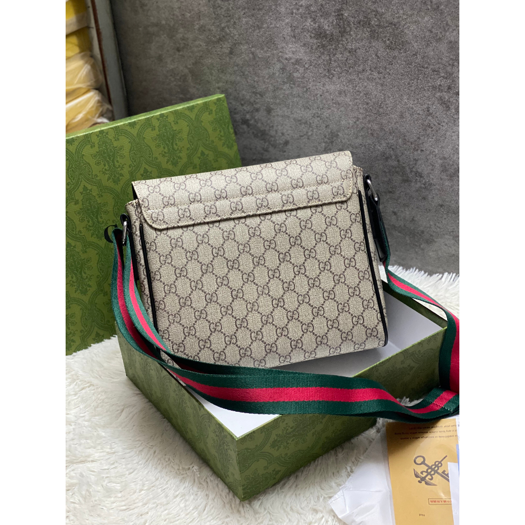 Túi đeo chéo nam unisex gucci messenger bản da thật fullbox