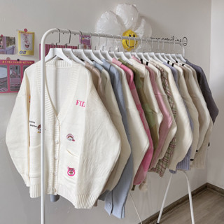 [ HÀNG SẴN - PHẦN 1 - NHIỀU MẪU ] ÁO KHOÁC CARDIGAN FORM OVERSIZE HÌNH THÊU CHẤT LEN DỆT KIM ẢNH THẬT SHOP CHỤP