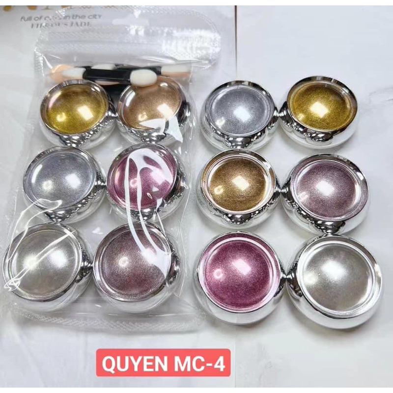 Sét tráng gương nail, sét tráng gương 6 hũ