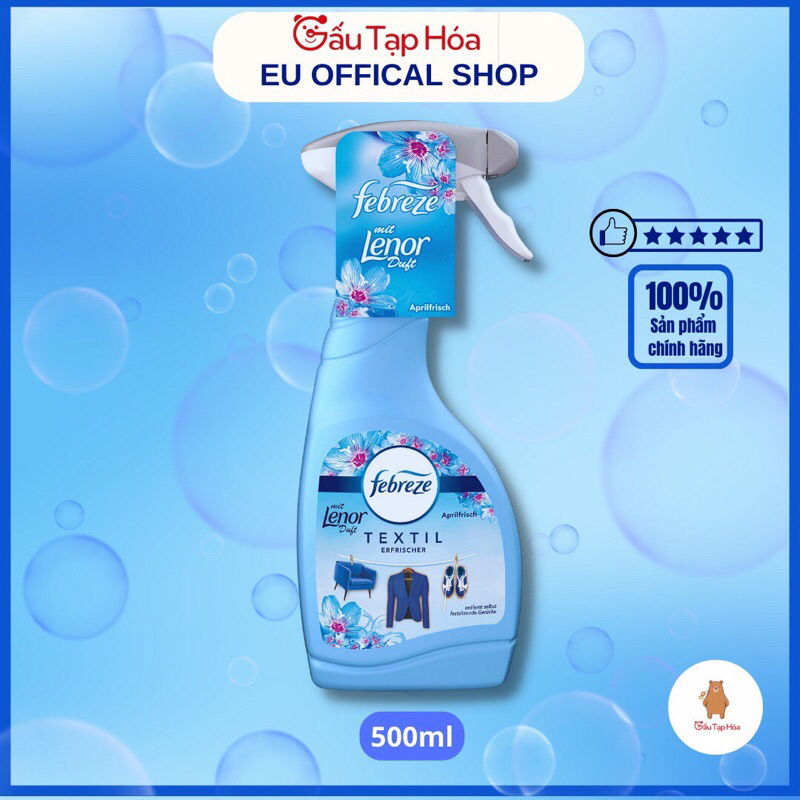 Nước Xịt Khử Mùi Vải Lenor Febreze khử mùi hôi nấm mốc trên quần áo, thức ăn, chó mèo hương thơm dịu nhẹ