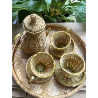 BỘ ẤM Và 3 TÁCH TRÀ DECOR TRANG TRÍ