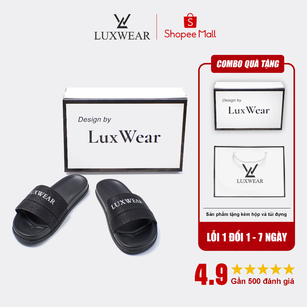 Dép quai ngang nam thời trang cao cấp thương hiệu LuxWear kiểu dáng ôm chân DQN01