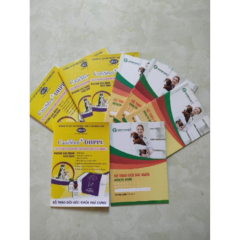 Sổ theo dõi lịch tiêm phòng, sức khoẻ cho chó mèo