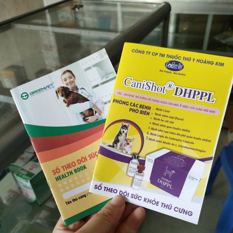 Sổ theo dõi lịch tiêm phòng, sức khoẻ cho chó mèo