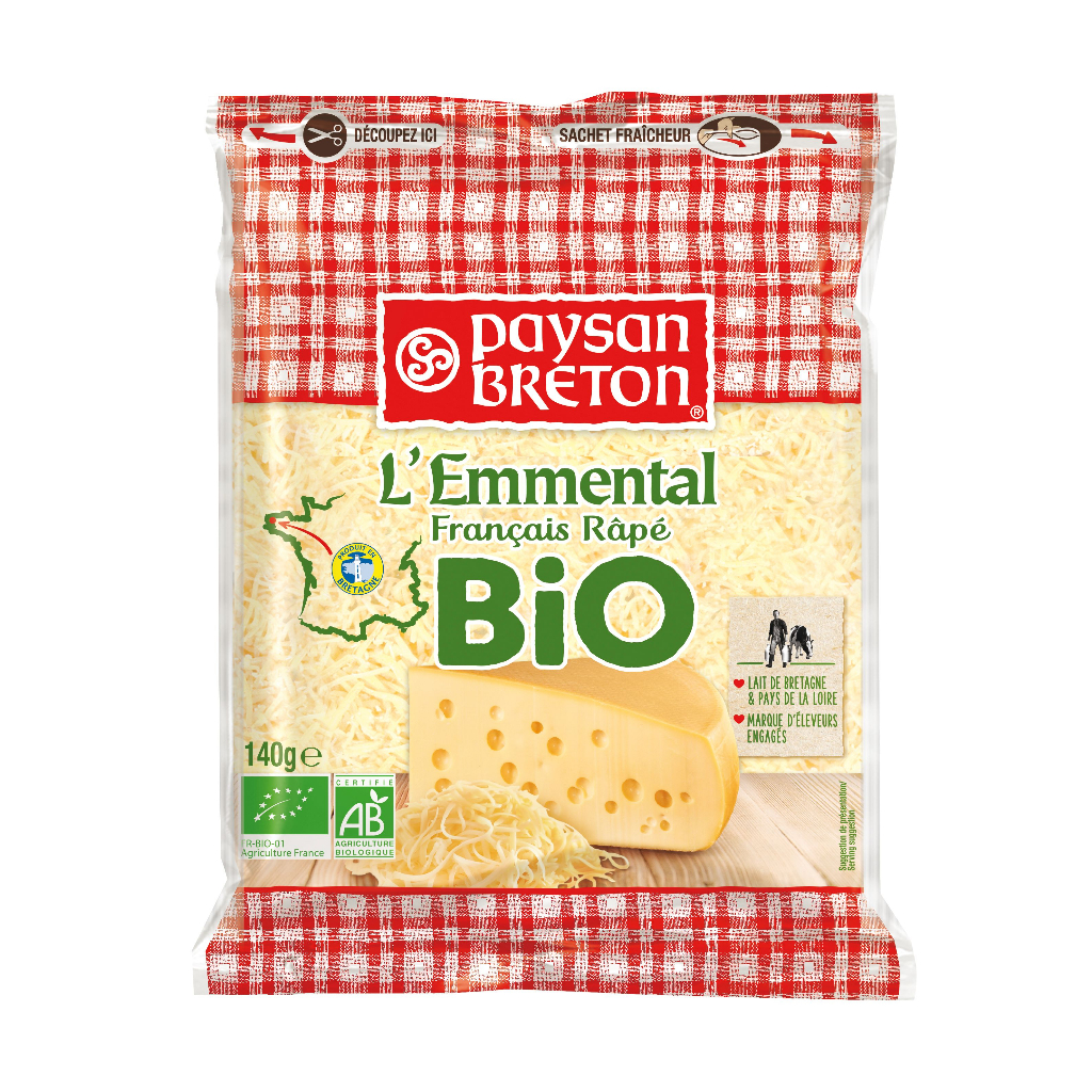 Phô mai sợi Emmental hữu cơ 140g