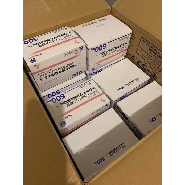 Viên uống trắng da, mờ thâm nám Transamin Daiichi-Sankyo 500mg Nhật Bản - Hộp 100 viên