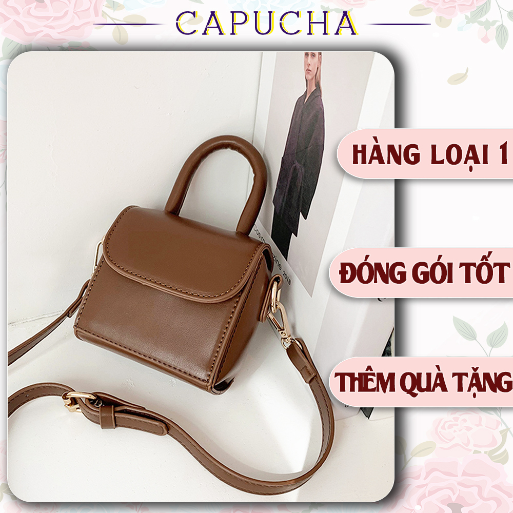 Túi xách nữ mini dạo phố kiểu dáng basic chống bụi chống nước Capucha T317