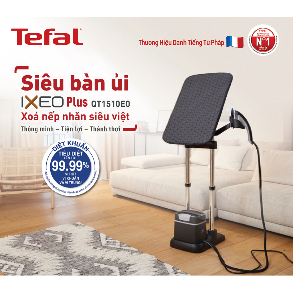 Bàn ủi hơi nước đứng Tefal IXEO Plus QT1510E0- 2980W - BH 2 năm