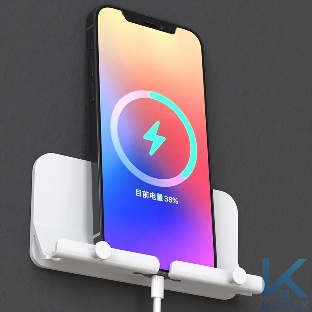 Kệ điện thoại , giá kệ SẠC điện thoại để ipad dán tường tiện lợi, treo dây sạc gọn gàng, sang trọng DTD