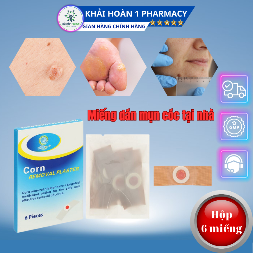 Dán Mụn Cóc Corn Removal Plaster (Hộp 6 miếng dán)