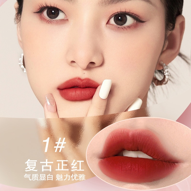 Son móc khóa gấu LOTSO nhung lì mềm mịn môi