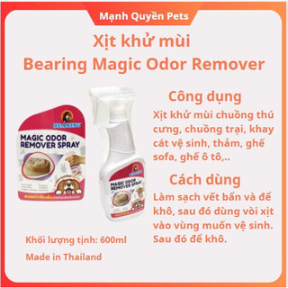 Xịt khử mùi bearing thú cưng - khử mùi hôi trong nhà