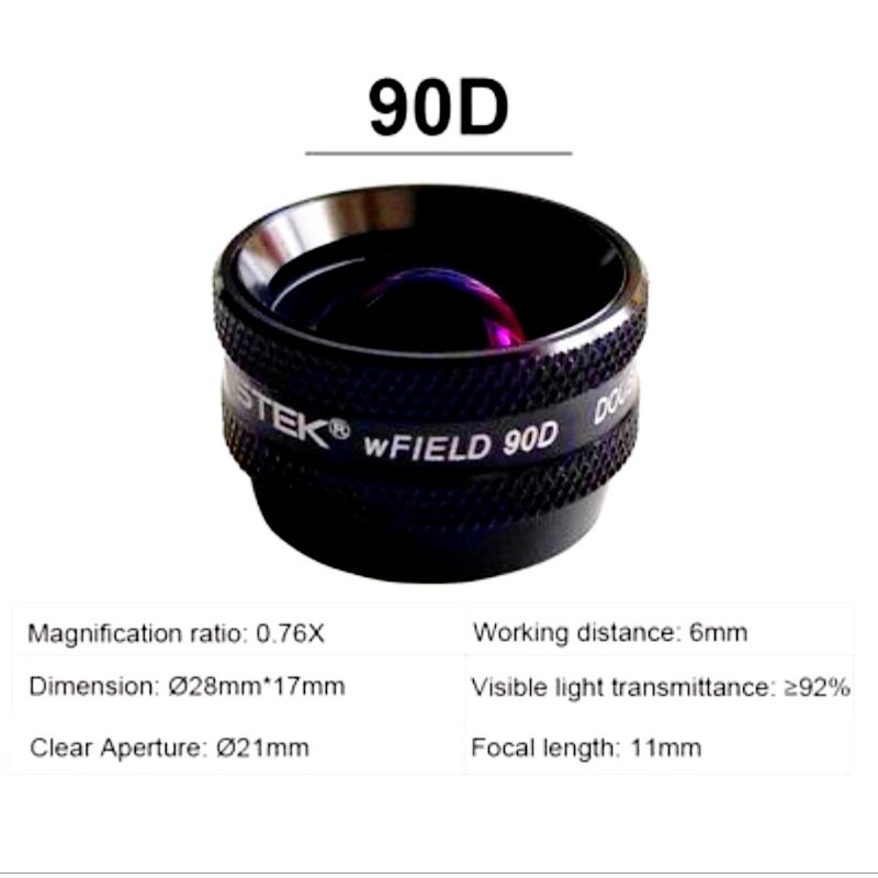 Kính wide filed 90D hỗ trợ soi đáy mắt Vỏ nhôm sang trọng