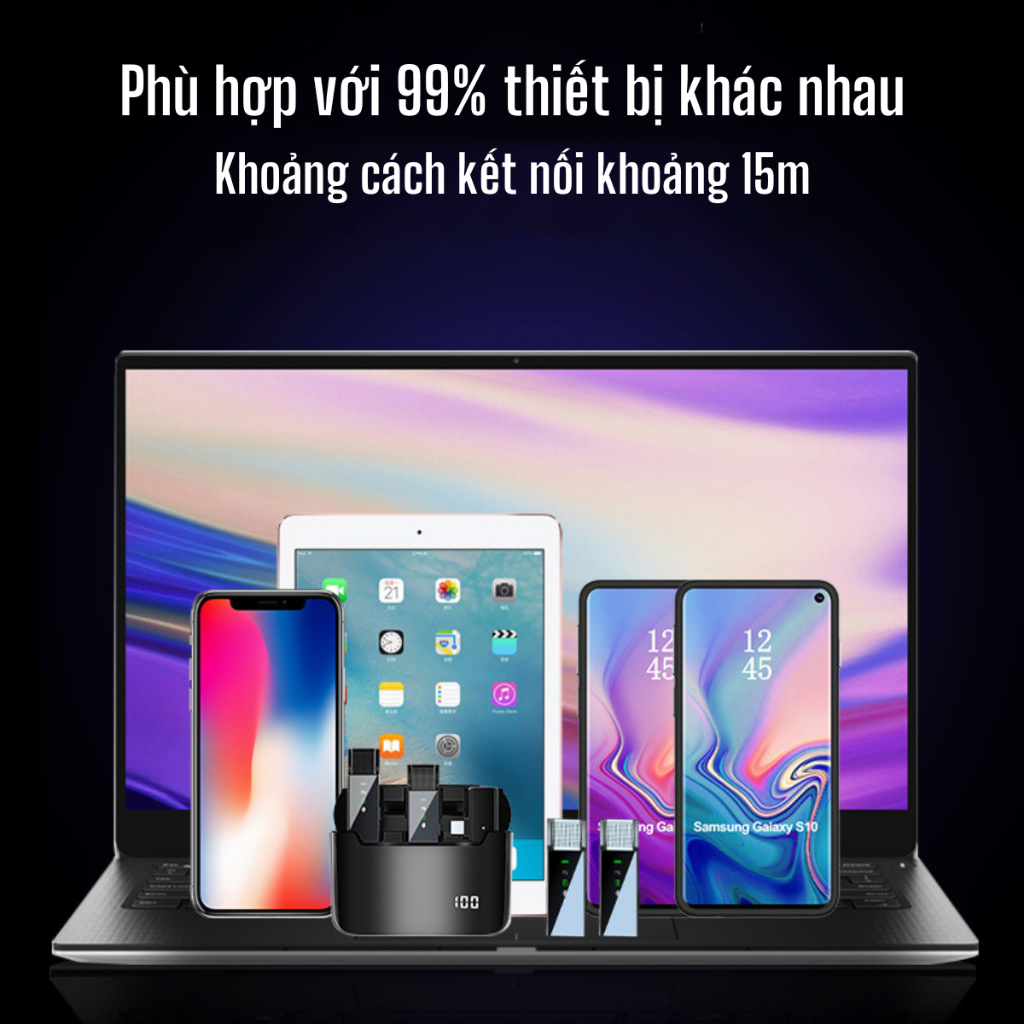 Mic Thu Âm Micro Không Dây Cài Áo Điện Thoại_SI8