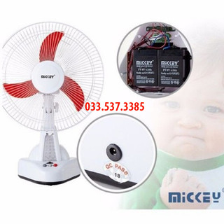 Quạt tích điện công suất lớn, quạt tích điện 2 bình MICKEY chất lượng cao